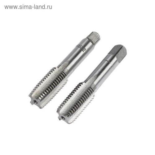Метчики метрические ручные ТУНДРА, М16 х 2 мм, комплект из 2 шт. 2705918 - фото 17109477