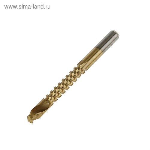Сверло фрезерное универсальное ТУНДРА, HSS, TiN, цилиндрический хвостовик, 8 x 95 мм 3005538 - фото 17110050