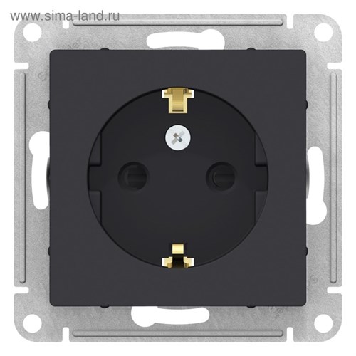 Розетка SE ATLASDESIGN, 16 А, 250 В, встраиваемая, с з/к, шторки, IP20, карбон, ATN001045 4089420 - фото 17112359