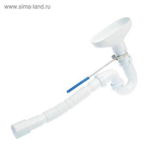 Сифон для мойки "АНИ Пласт" DR0115, 1 1/2", с гофротрубой 40/50 мм, с разрывом струи 4348363 - фото 17113792