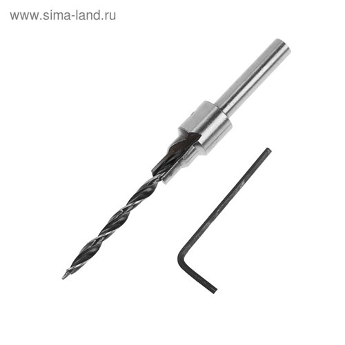 Сверло под конфирмат FIT 36432, для мебельных стяжек, 5 мм/зенкер 9.5 мм, для стяжки 7х70 4533699 - фото 17114932