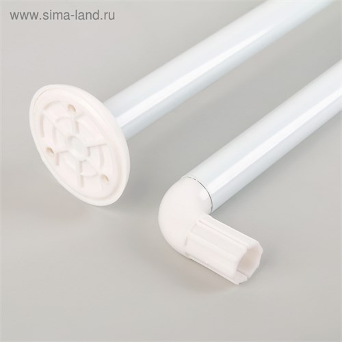 Карниз для ванной комнаты г-образный, 80×80 см, цвет белый 4597691 - фото 17117511