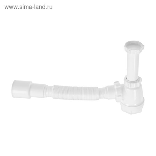 Сифон для раковины малый Aquant, 1 1/4" х 40 мм, без выпуска, с гибкой трубой 40х40/50 мм 5055230 - фото 17119799