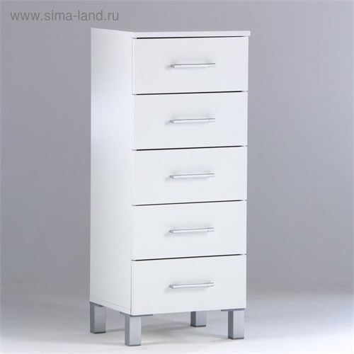 Комод для ванной комнаты, с пятью ящиками, 40 х 34 х 98,6 см 5146840 - фото 17120387