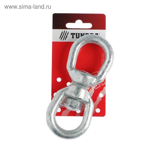 Вертлюг петля-петля ТУНДРА krep, 10 мм, оцинкованный, 1 шт. 5302116 - фото 17122013