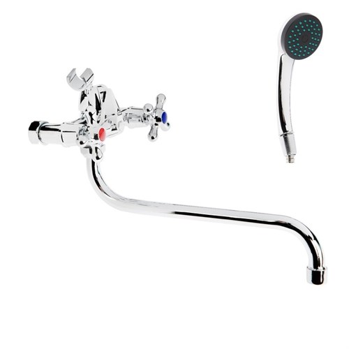 Смеситель для ванны Istok life Standard 0402.714, двухвентильный, с длинным изливом, хром 6883475 - фото 17126406