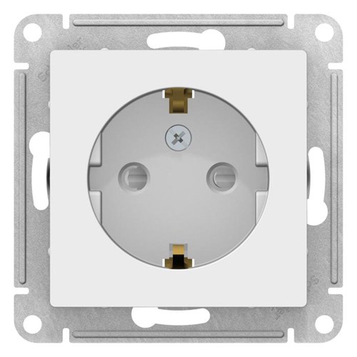 Розетка SE ATLASDESIGN, 16 А, 250 В, встраиваемая, с з/к, шторки, IP20, белая, ATN000145 7085400 - фото 17129394