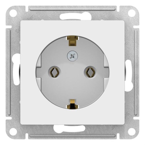 Розетка SE ATLASDESIGN, 16 А, 250 В, встраиваемая, с з/к, IP20, белая, ATN000143 7085401 - фото 17129398