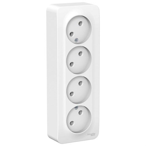 Розетка четверная SE Blanca, 16 А, 250 В, накладная, без з/к, IP20, белая, BLNRA000411 7612727 - фото 17133614