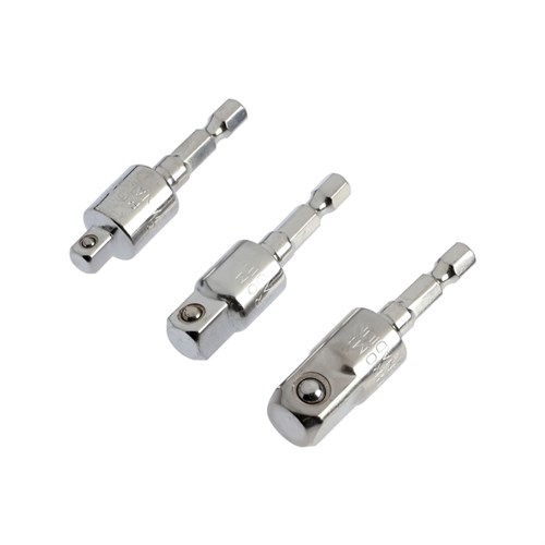 Набор шарнирных адаптеров для шуруповерта ТУНДРА, CrV, 1/4 - 3/8 - 1/2", 52 - 57 мм, 3 шт. 7069406 - фото 17133638