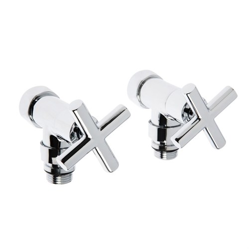Вентиль угловой для полотенцесушителя TIM KV10-LFM032, 3/4"х1/2", вн/нр, ручка крест, 2 шт. 7602432 - фото 17133927