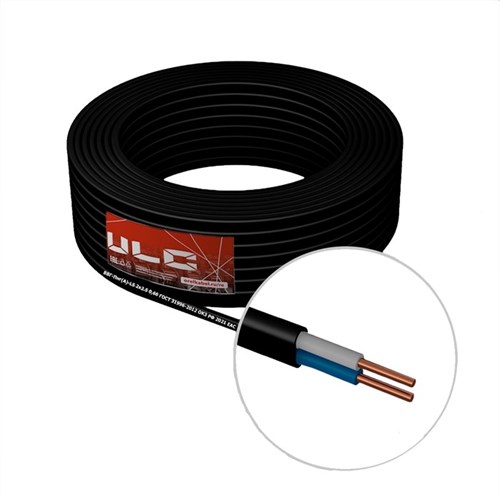 Кабель "ULC" ВВГ-Пнг(A), сечение 2х2.5 мм2, 50 м, ГОСТ, чёрный 7634868 - фото 17134063