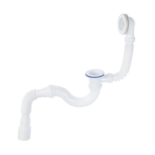 Сифон для ванны Unicorn S32P, 1 1/2"х40 мм, пластиковый выпуск и перелив, гофра 40х40/50 мм 7914184 - фото 17137618