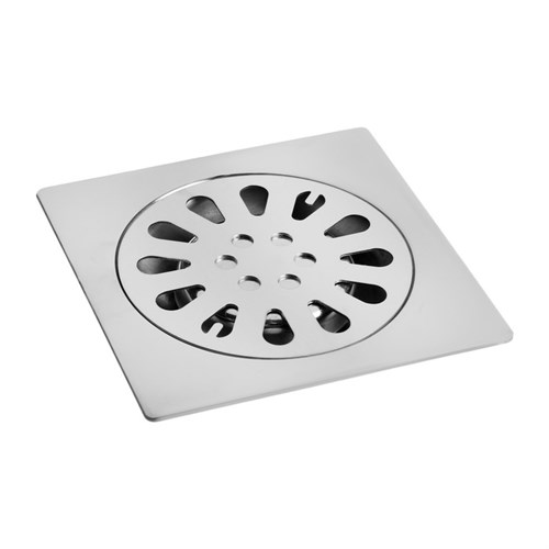 Трап ZEIN, 100х100 мм, вертикальный, внеш/внутр d=40/37 мм, нержавеющая сталь, хром 9472804 - фото 17164620