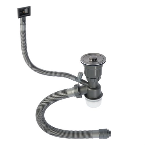 Сифон для мойки AFLORN AF90101F-1, 3 1/2", черный 10829354 - фото 17185627