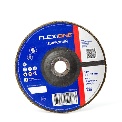 Круг лепестковый плоский Flexione Цирконий 180x22мм, Р40 10000288 FLX0001103 - фото 17190807
