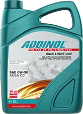 Синтетическое моторное масло ADDINOL GIGA LIGHT 030 0W-30, 5 л ADD0001016 - фото 17190994