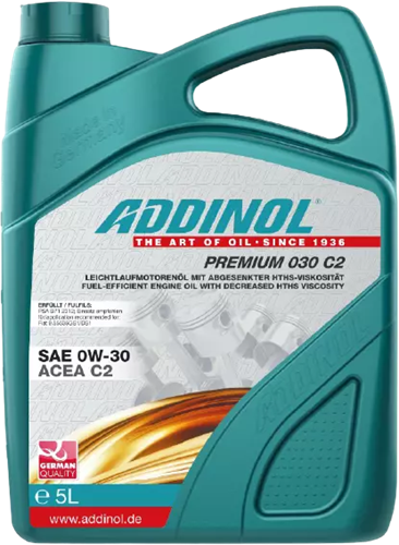 Синтетическое моторное масло ADDINOL PREMIUM 030 C2, 0W-30, 5 л ADD0001019 - фото 17191000