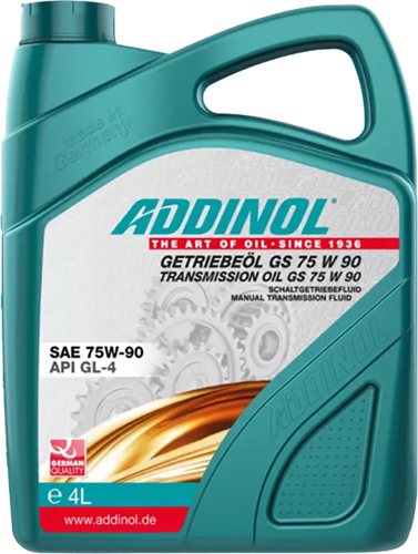 Полусинтетическое трансмиссионное масло для МКПП ADDINOL GETRIEBEOL GS 75 W 90, 4 л ADD0001034 - фото 17191031