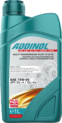 Синтетическое трансмиссионное масло для МКПП ADDINOL MULTI TRANSMISSION FLUID 75 W 90, 1 л ADD0001040 - фото 17191042