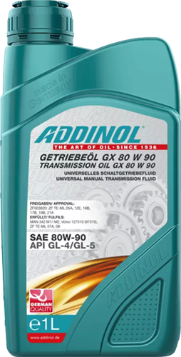 Минеральное трансмиссионное масло для МКПП ADDINOL GETRIEBEOL GX 80 W 90, 1 л ADD0001044 - фото 17191073
