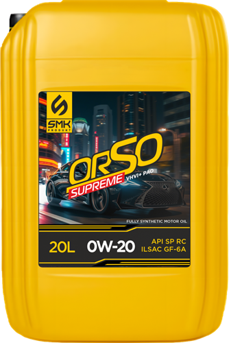 Синтетическое моторное масло SMK ORSO SUPREME API SP RC 0w-20 20 л SMK0001156 - фото 17191148