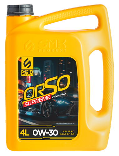 Синтетическое моторное масло SMK ORSO SUPREME API SP RC 0w-30 4 л SMK0001161 - фото 17191157