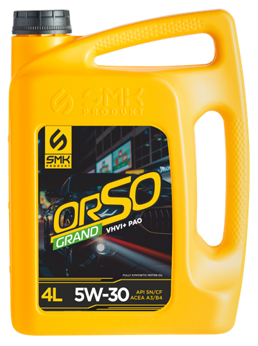 Синтетическое моторное масло SMK ORSO GRAND API SN CF 5w-30 4 л SMK0001185 - фото 17191200