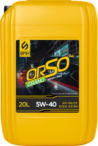 Синтетическое моторное масло SMK ORSO GRAND API SN CF 5w-40 20 л SMK0001188 - фото 17191205