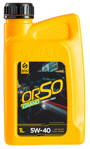 Синтетическое моторное масло SMK ORSO GRAND API SN CF 5w-40 1 л SMK0001190 - фото 17191209