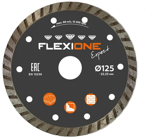 Алмазный диск 125х22.23 мм для общестроительных материалов Flexiоne Expert 50000268 FLX0001154 - фото 17191645