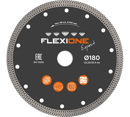 Алмазный диск 180х22,23 мм для керамогранита Flexiоne Expert 50000272 FLX0001160 - фото 17191673