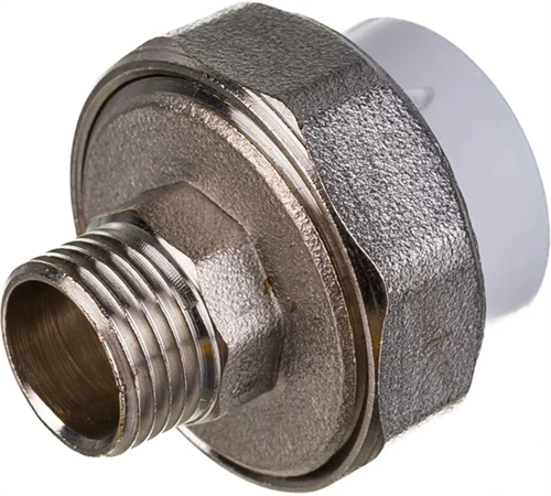 Муфта PPR комбинированная разъемная 25х1/2"НР, белая, Pro Aqua PA21012 MFT0001008 - фото 17196203