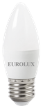 Лампа светодиодная EUROLUX LL-E-C37-6W-230-4K-E27