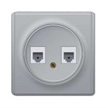 Розетка компьютерная 2-м СП Florence RJ45 кат.5E механизм сер. (1E20901302) OneKeyElectro 2172841 467460