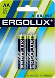 Элемент питания алкалиновый AA/LR6 1.5В Alkaline BL-2 (блист.2шт) Ergolux 11747 477261