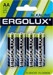 Элемент питания алкалиновый AA/LR6 1.5В Alkaline BL-4 (блист.4шт) Ergolux 11748 477262