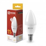 Лампа светодиодная LED-СВЕЧА-VC 11Вт свеча 3000К тепл. бел. E14 1050лм 230В IN HOME 4690612020464 530175