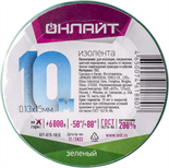 Изолента ПВХ 61 880 OIT-B15-10/G зел. ОНЛАЙТ 61880 549133