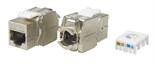 Вставка Keystone Jack RJ45 (8P8C) кат.5E экранир. KJ8-8P8C-C5e-180-TLS-SH-F-WH 180град. Toolless бел. Hyperline 426191 1523958