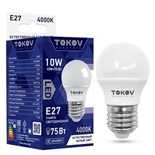 Лампа светодиодная 10Вт G45 4000К Е27 176-264В TOKOV ELECTRIC TKE-G45-E27-10-4K 1660388