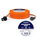 Удлинитель-шнур 1х20м без заземл. 6А IP20 2х0.75 TOKOV ELECTRIC TKE-SS20-075 1701071