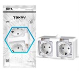 Розетка 2-м ОП Dita 16А IP54 250В с заземл. с прозр. крышкой бел.TOKOV ELECTRIC TKL-DT-R2Z-C01T-IP54 1710646