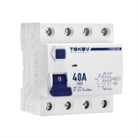 Выключатель дифференциального тока (УЗО) 4П (3P+N) 40А 30мА тип AC 6кА TOKOV Electric TKE-PZ60-RCDM-4-40-30-AC 1848420