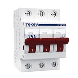 Выключатель нагрузки модульный 3П 25А TOKOV Electric TKE-PZ60-MDSI-3-25 1848464