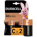 Элемент питания алкалиновый C/LR14/MN 1400 BP-2 (блист.2шт) Duracell Б0014054 116464