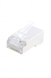 Разъем RJ45 (8P8C) под витую пару кат.5E экранир. PLUG-8P8C-U-C5-SH-100 универс. (для ож и мж кабеля) (уп.100шт) Hyperline 49375 281950