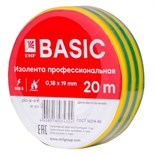 Изолента класс А 0.18х19мм (рул.20м) желт./зел. EKF plc-iz-a-yg 284535