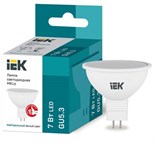 Лампа светодиодная Eco 7Вт MR16 софит 4000К нейтр. бел. GU5.3 630лм 230-240В IEK LLE-MR16-7-230-40-GU5 422026