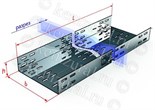 Лоток листовой перфорированный 400х65 1.2мм ЛМ цУХЛ1 с соединителями и метизами КЭМЗ 101 403324 4i 483651